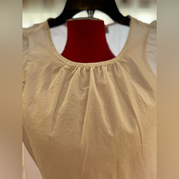 J.Crew embroidered flutter sleeve blouse, stretch cotton poplin, Extra Small. - Picture 6 of 15